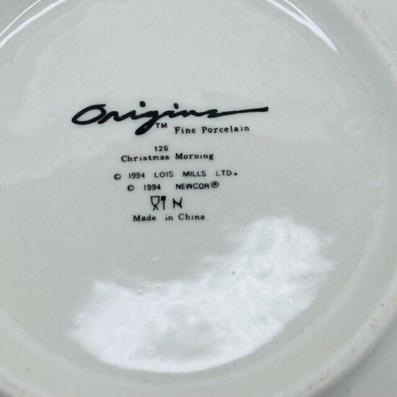 Newcor Origins Holiday Large Soup Bowl 126 Christmas Morning Tree Teddy Garland - Picture 7 of 7